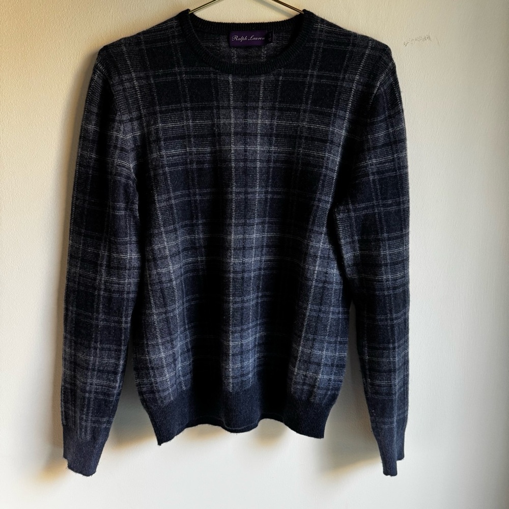Cashmere Plaid Crewneck